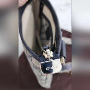 Gucci Navy and Cream Handbag